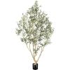image:imageLYERSE Olive Trees Artificial Indoor  Faux Olive Tree 7ft with Olive Branches and Lifelike Fruits  Fake Olive Tree 7 Feet for Modern Home Office House Living Room Decor Indoor8ft