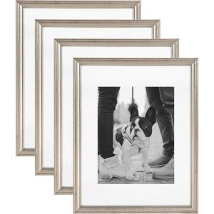 image:imageKate and Laurel Adlynn Modern Rectangle Poster Frame 20 x 26 Gold Glam Large Photo Frame for Use as Movie Poster Display or Gallery Wall Piece in Living Room Wall DecorSilver