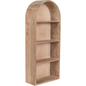 image:imageKate and Laurel Arcott Modern Tall Arched Wall Shelf 14 x 6 x 33 Light Natural Transitional Arch Wall Shelves for OvertheToilet Storage or Entryway Storage ShelfNatural