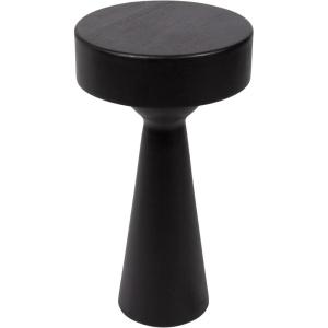 image:imageKate and Laurel Solbrett Modern Sophisticated Round Side Table 12 x 12 x 22 Black Sculptural Living Room End Table with Unique Pedestal Table Design for Use as Bedroom Nightstand