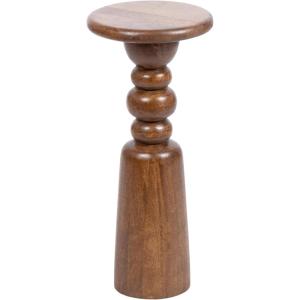 image:imageKate and Laurel Tirollo Modern Round Drink Table 10 x 10 x 22 Walnut Brown Living Room Accent Pedestal Table with Turned Base for Use as Indoor Plant StandWalnut Brown