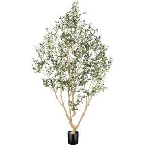 image:imageLYERSE Olive Trees Artificial Indoor  Faux Olive Tree 7ft with Olive Branches and Lifelike Fruits  Fake Olive Tree 7 Feet for Modern Home Office House Living Room Decor Indoor8ft
