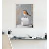 image:imageKate and Laurel Bird Standing on Toilet Paper Roll Toilet Bathroom Art Framed Canvas Wall Art by The Creative Bunch Studio 18 x 24 Sylvie Beaded White Modern Animals Bathroom Art for Wall Decor