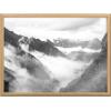 image:imageKate and Laurel Blake Black and White Inca Trail Framed Printed Glass Wall Art by Pete Olsen 18x24 Natural Smoky Mountains Landscape Wall Dcor