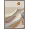 image:imageKate and Laurel Blake MCM Mountains 1a Framed Printed Glass Wall Art by Rachel Lee of My Dream Wall 18 x 24 Gray Decorative Abstract Landscape Art for Wall