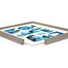image:imageKate and Laurel Blake Mid Century Modern Fish Blue Framed Printed Glass Wall Art by Rachel Lee of My Dream Wall 18x24 Gray Colorful Abstract Coastal Wall Dcor
