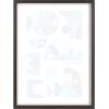 image:imageKate and Laurel Blake Mid Century Modern Fish Blue Framed Printed Glass Wall Art by Rachel Lee of My Dream Wall 18x24 Gray Colorful Abstract Coastal Wall Dcor