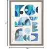 image:imageKate and Laurel Blake Mid Century Modern Fish Blue Framed Printed Glass Wall Art by Rachel Lee of My Dream Wall 18x24 Gray Colorful Abstract Coastal Wall Dcor