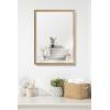 image:imageKate and Laurel Blake Zebra Cottage Bathroom Framed Printed Glass Wall Art by Amy Peterson Art Studio 18x24 Natural Decorative Zoo Animal Art for Wall