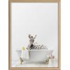image:imageKate and Laurel Blake Zebra Cottage Bathroom Framed Printed Glass Wall Art by Amy Peterson Art Studio 18x24 Natural Decorative Zoo Animal Art for Wall