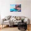 image:imageKate and Laurel Cave Point at Sunrise Framed Canvas Wall Art by Rachel Christopoulos 33 x 23 Sylvie White Coastal Landscapes Beach Nature Art for Wall Decor Living Room Bedroom