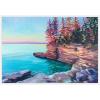 image:imageKate and Laurel Cave Point at Sunrise Framed Canvas Wall Art by Rachel Christopoulos 33 x 23 Sylvie White Coastal Landscapes Beach Nature Art for Wall Decor Living Room Bedroom