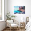 image:imageKate and Laurel Cave Point at Sunrise Framed Canvas Wall Art by Rachel Christopoulos 33 x 23 Sylvie White Coastal Landscapes Beach Nature Art for Wall Decor Living Room Bedroom