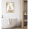 image:imageKate and Laurel Cheetah in Palms Bath Framed Canvas Wall Art by Amy Peterson 18 x 24 Sylvie Natural Whimsical Animals Tropical Bathroom Art for Wall Decor Living Room Bedroom