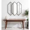 image:imageKate and Laurel Diaz Stacked Wall Mirror 28 x 27 Black Decorative Dimensional Midcentury Modern Wall Decor With Geometric Shape and Symmetrical DesignBlack