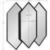 image:imageKate and Laurel Diaz Stacked Wall Mirror 28 x 27 Black Decorative Dimensional Midcentury Modern Wall Decor With Geometric Shape and Symmetrical DesignBlack