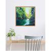 image:imageKate and Laurel Downstream Framed Canvas Wall Art by Rachel Christopoulos 22 x 22 Sylvie Natural Farmhouse Landscapes Nature Seasons Art for Wall Decor Living Room Bedroom