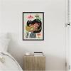 image:imageKate and Laurel Fat Cat Tea Party Framed Canvas Wall Art by Rachel Lee 18 x 24 Sylvie Black MidCentury Animals Cuisine Art for Wall Decor Living Room Bedroom