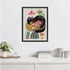 image:imageKate and Laurel Fat Cat Tea Party Framed Canvas Wall Art by Rachel Lee 18 x 24 Sylvie Black MidCentury Animals Cuisine Art for Wall Decor Living Room Bedroom