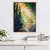 image:imageKate and Laurel Forest Sunshine Framed Canvas Wall Art by Rachel Christopoulos 23 x 30 Sylvie Natural Farmhouse Landscapes Nature Art for Wall Decor Living Room Bedroom