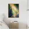 image:imageKate and Laurel Forest Sunshine Framed Canvas Wall Art by Rachel Christopoulos 23 x 30 Sylvie Natural Farmhouse Landscapes Nature Art for Wall Decor Living Room Bedroom