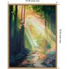 image:imageKate and Laurel Forest Sunshine Framed Canvas Wall Art by Rachel Christopoulos 23 x 30 Sylvie Natural Farmhouse Landscapes Nature Art for Wall Decor Living Room Bedroom