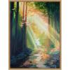 image:imageKate and Laurel Forest Sunshine Framed Canvas Wall Art by Rachel Christopoulos 23 x 30 Sylvie Natural Farmhouse Landscapes Nature Art for Wall Decor Living Room Bedroom