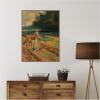 image:imageKate and Laurel Framed Canvas Wall Art Print Black Clouds 1870 Adam Chmielowski by Nostalgia Prints 28 x 38 Sylvie Dark Gold Frame Vintage Landscape Art for Wall Decor