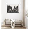 image:imageKate and Laurel Framed Canvas Wall Art Print Black Horses by Emiko and Mark Franzen F2 Images 41 x 28 Sylvie Beaded Black Frame Rustic Farmhouse Animal Art for Wall Decor