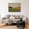 image:imageKate and Laurel Framed Canvas Wall Art Print Evening 1910 Jan Ciaglinski by Nostalgia Prints 38 x 28 Sylvie Walnut Frame Traditional Landscape Art for Wall Decor
