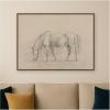 image:imageKate and Laurel Framed Canvas Wall Art Print Horse Grazing by Sawrey Gilpin by Nostalgia Prints 38 x 28 Sylvie Walnut Frame Traditional Animal Art for Wall Decor