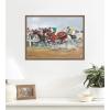 image:imageKate and Laurel Framed Canvas Wall Art Print Horse Race 1911 Angelo Jank by Nostalgia Prints 24 x 18 Sylvie Walnut Frame Traditional Sport Art for Wall Decor