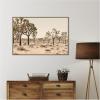 image:imageKate and Laurel Framed Canvas Wall Art Print Joshua Tree No 2 by Alicia Bock 41 x 28 Sylvie Walnut Frame Rustic Farmhouse Landscape Art for Wall Decor