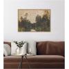 image:imageKate and Laurel Framed Canvas Wall Art Print Landscape by the River Barycz by Adolf Dressler by Nostalgia Prints 33 x 23 Sylvie Beaded Rustic Natural Frame Traditional Landscape Art for Wall Decor