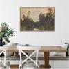 image:imageKate and Laurel Framed Canvas Wall Art Print Landscape by the River Barycz by Adolf Dressler by Nostalgia Prints 33 x 23 Sylvie Beaded Rustic Natural Frame Traditional Landscape Art for Wall Decor