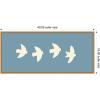 image:imageKate and Laurel Framed Canvas Wall Art Print Minimalist Birds Panel Blue by Laura Moss 40 x 18 Sylvie Natural Frame Modern Contemporary Animal Art for Wall Decor