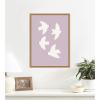 image:imageKate and Laurel Framed Canvas Wall Art Print Minimalist Birds Poster 3 Purple by Laura Moss 18 x 24 Sylvie Natural Frame Modern Contemporary Animal Art for Wall Decor