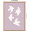 image:imageKate and Laurel Framed Canvas Wall Art Print Minimalist Birds Poster 3 Purple by Laura Moss 18 x 24 Sylvie Natural Frame Modern Contemporary Animal Art for Wall Decor