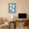 image:imageKate and Laurel Framed Canvas Wall Art Print Minimalist Birds Poster Blue by Laura Moss 18 x 24 Sylvie Natural Frame Modern Contemporary Animal Art for Wall Decor