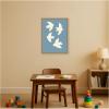 image:imageKate and Laurel Framed Canvas Wall Art Print Minimalist Birds Poster Blue by Laura Moss 18 x 24 Sylvie Natural Frame Modern Contemporary Animal Art for Wall Decor
