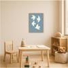image:imageKate and Laurel Framed Canvas Wall Art Print Minimalist Birds Poster Blue by Laura Moss 18 x 24 Sylvie Natural Frame Modern Contemporary Animal Art for Wall Decor