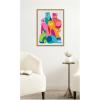 image:imageKate and Laurel Framed Canvas Wall Art Print Modern Abstract Cats by Rachel Lee 18 x 24 Sylvie Natural Frame Whimsical Abstract Art for Wall Decor