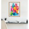 image:imageKate and Laurel Framed Canvas Wall Art Print Modern Abstract Cats by Rachel Lee 18 x 24 Sylvie Natural Frame Whimsical Abstract Art for Wall Decor
