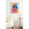 image:imageKate and Laurel Framed Canvas Wall Art Print Modern Abstract Dogs by Rachel Lee 18 x 24 Sylvie Natural Frame Modern Contemporary Abstract Art for Wall Decor