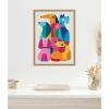 image:imageKate and Laurel Framed Canvas Wall Art Print Modern Abstract Dogs by Rachel Lee 18 x 24 Sylvie Natural Frame Modern Contemporary Abstract Art for Wall Decor