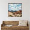 image:imageKate and Laurel Framed Canvas Wall Art Print Nevada by Emily Kenney 30 x 30 Sylvie Walnut Frame Rustic Farmhouse Landscape Art for Wall Decor