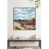 image:imageKate and Laurel Framed Canvas Wall Art Print Nevada by Emily Kenney 30 x 30 Sylvie Walnut Frame Rustic Farmhouse Landscape Art for Wall Decor