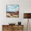 image:imageKate and Laurel Framed Canvas Wall Art Print Nevada by Emily Kenney 30 x 30 Sylvie Walnut Frame Rustic Farmhouse Landscape Art for Wall Decor