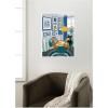 image:imageKate and Laurel Framed Canvas Wall Art Print Pizza Cats by Rachel Lee 3 Birdies Studio 18 x 24 Sylvie White Frame Whimsical Animal Art for Wall Decor