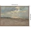 image:imageKate and Laurel Framed Canvas Wall Art Print Reflections on the Sea by ALbert Baertsoen by Nostalgia Prints 33 x 23 Sylvie Walnut Frame Traditional Landscape Art for Wall Decor